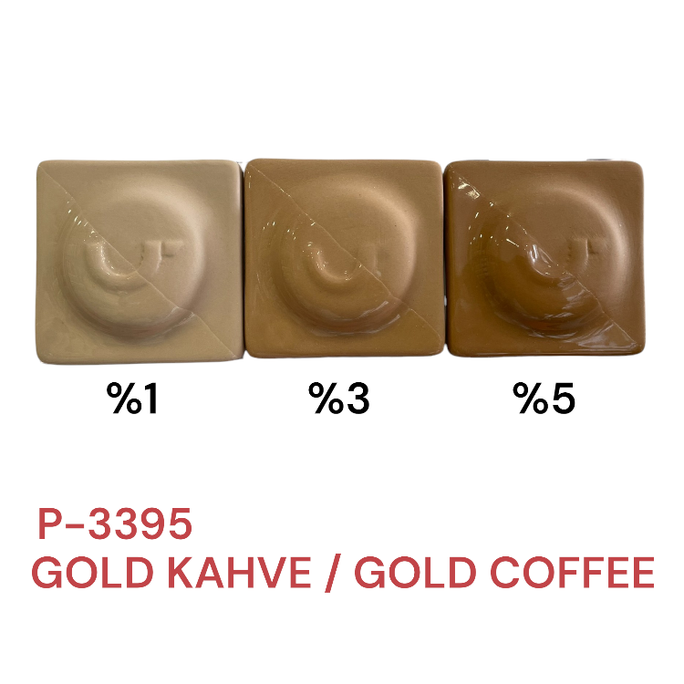 P3395 GOLD KAHVE PORSELEN DÖKÜM ÇAMURU