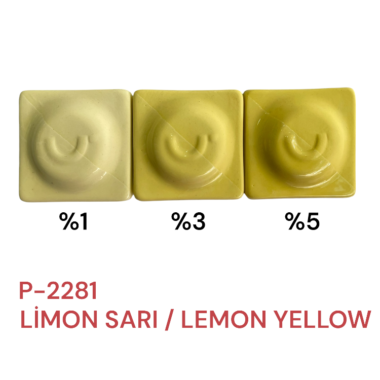 P2281 Limon Sarı Porselen Döküm Çamuru