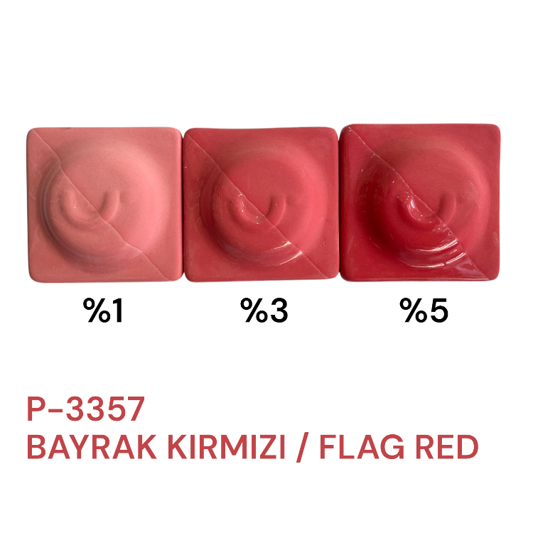 P3357 Bayrak Kırmızı Porselen Döküm Çamuru