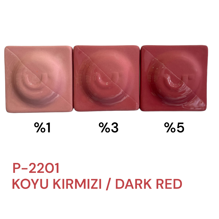 P2201 Koyu Kırmızı Porselen Döküm Çamuru