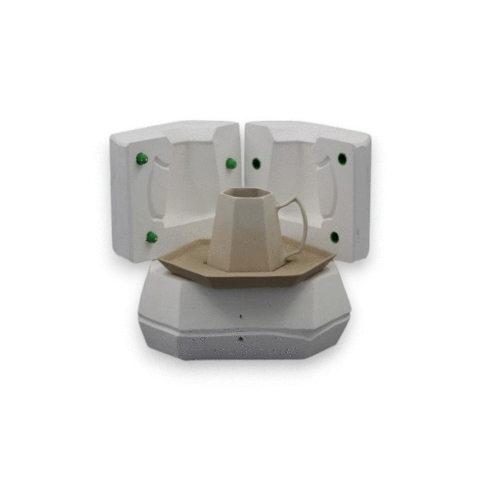 FNC197 HEXAGON FİNCAN VE TABAĞI KALIBI