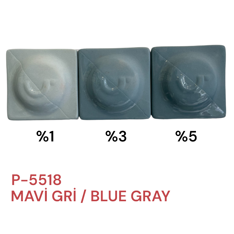 P5518 Mavi Gri Porselen Döküm Çamuru