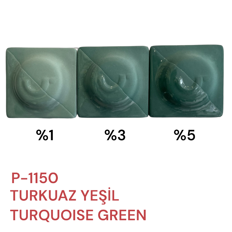 P1150 TURKUAZ YEŞİL PORSELEN DÖKÜM ÇAMURU