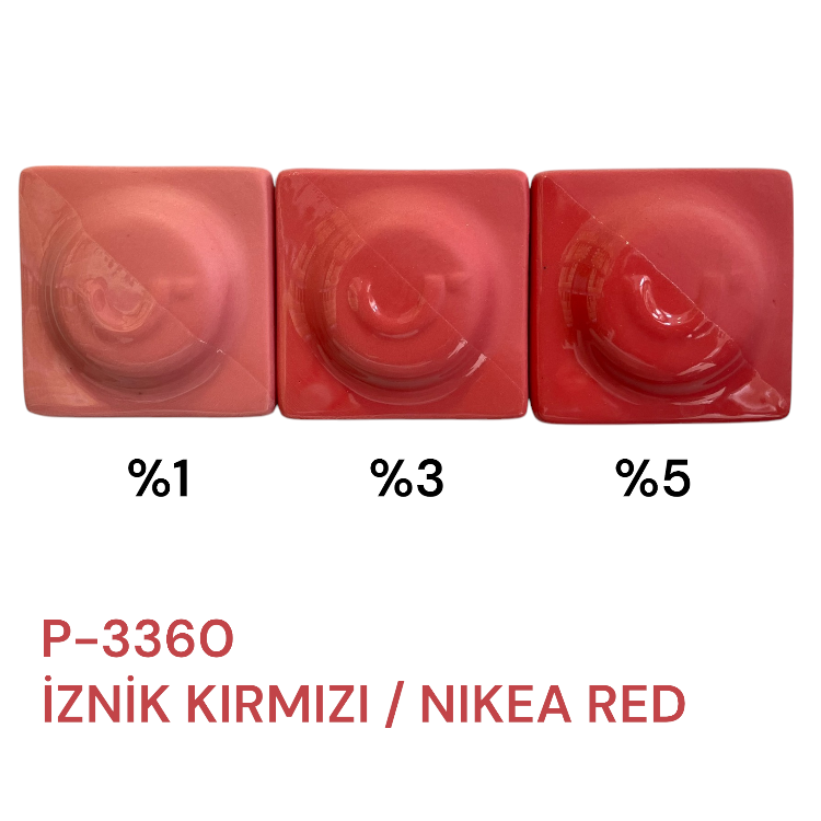 P3360 İZNİK KIRMIZI RENKLİ PORSELEN DÖKÜM ÇAMURU