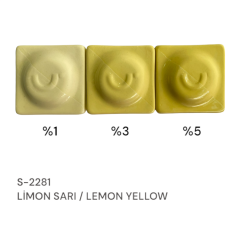 S2281 Limon Sarı Stoneware Döküm Çamur