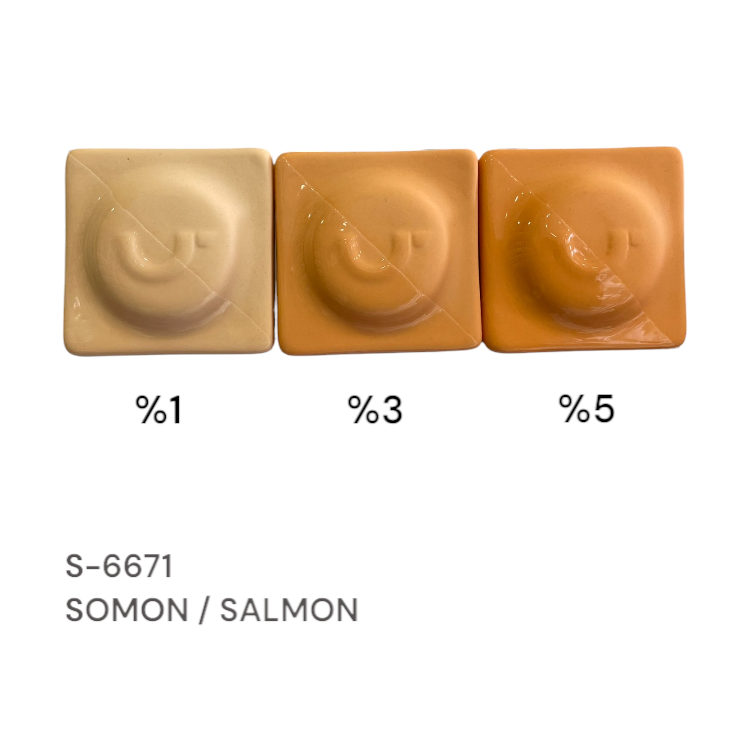 S6671 Somon Renkli Stoneware Döküm Çamuru