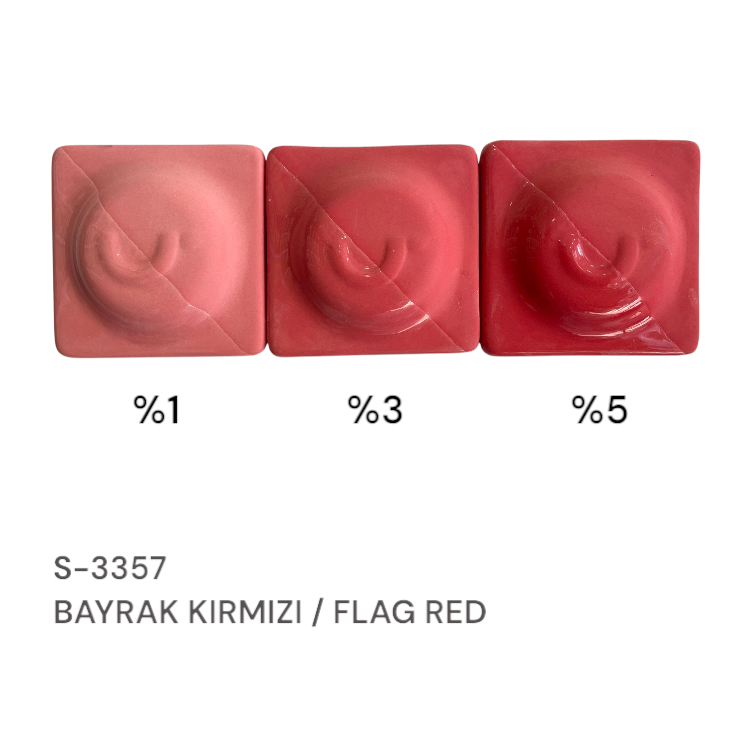 S3357 Bayrak Kırmızı Stoneware Döküm Çamuru