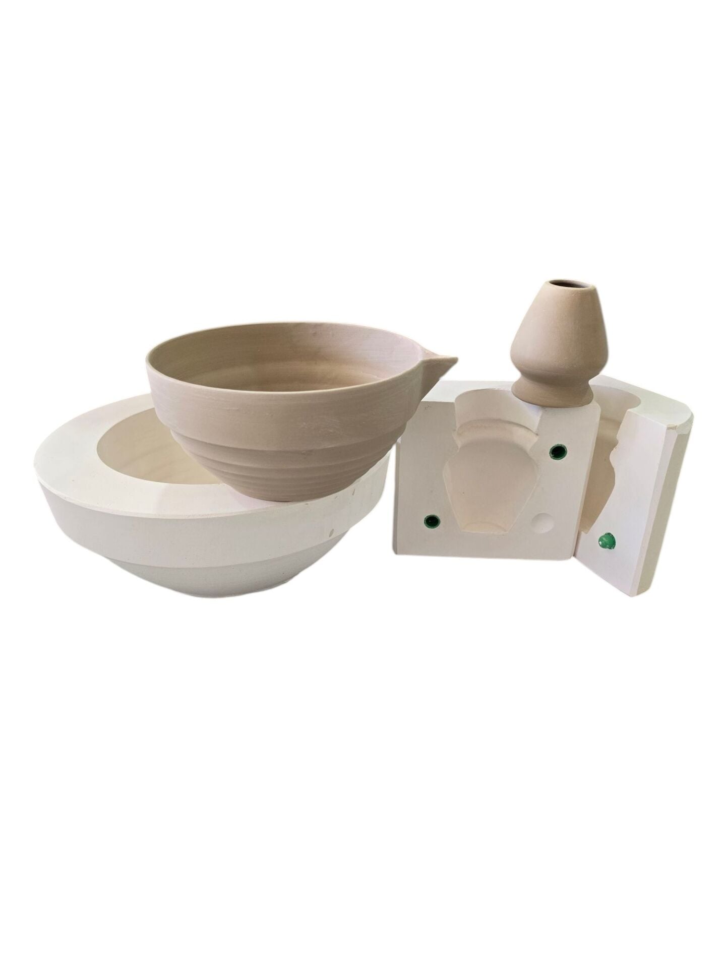 MTC506 ÇİZGİLİ MATCHA KASESİ VE WHİSK TUTUCU KALIBI