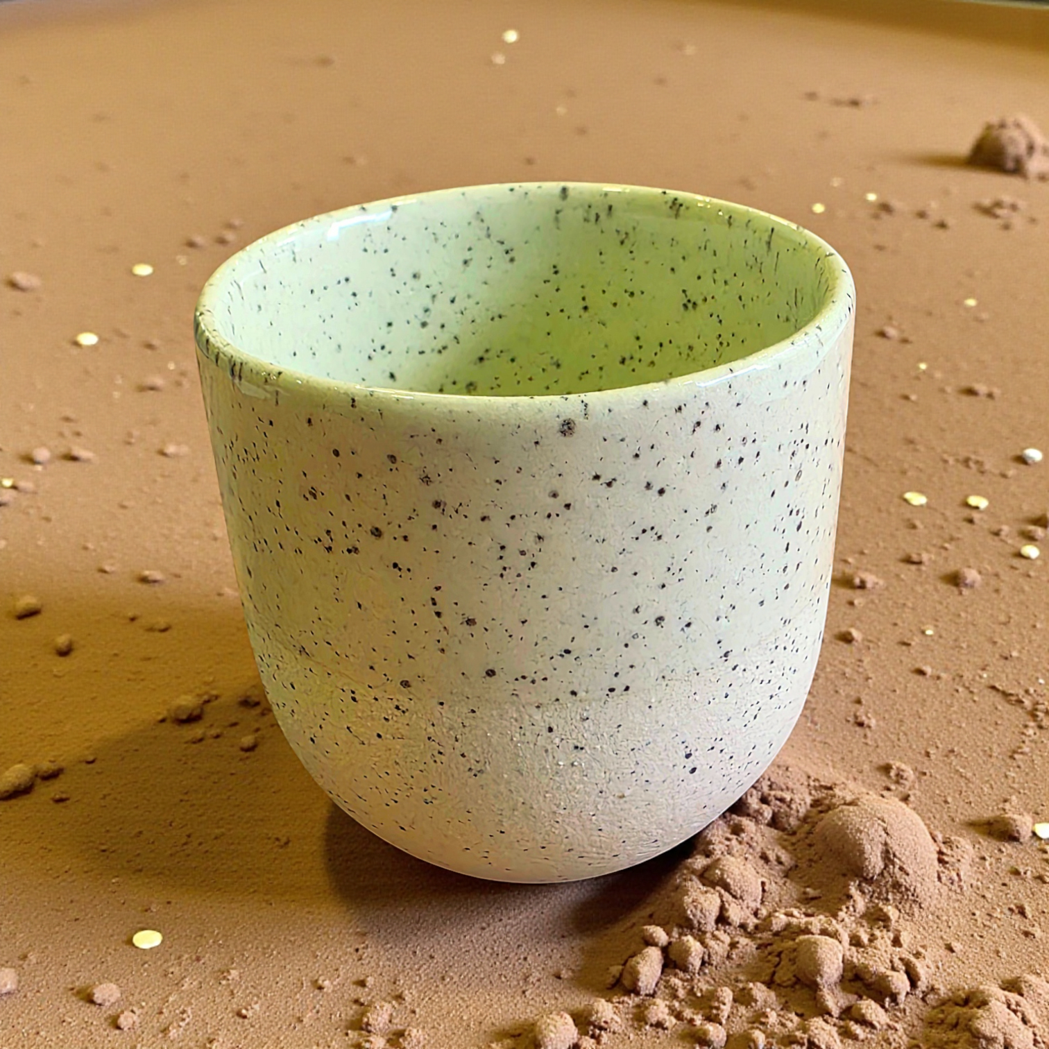 SP401 Benekli Mint Yeşili Stoneware Döküm Çamuru