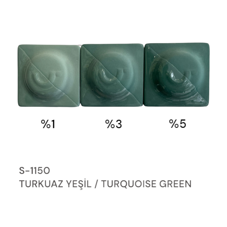 S1150 Turkuaz Yeşil Stoneware Döküm Çamuru
