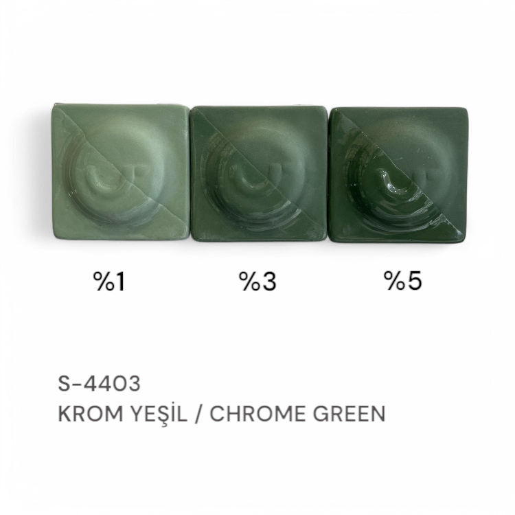 S4403 Krom Yeşil Stoneware Döküm Çamuru